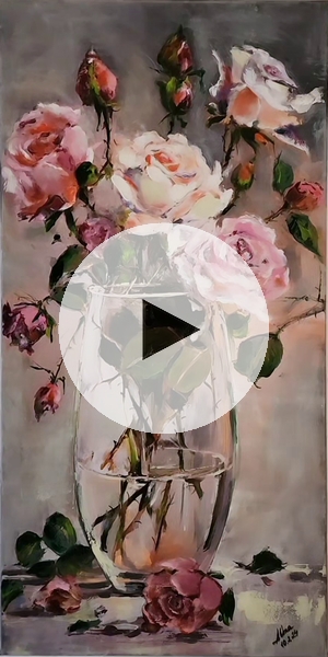 ArteDiAlina.com painting: Flowers for Valentine